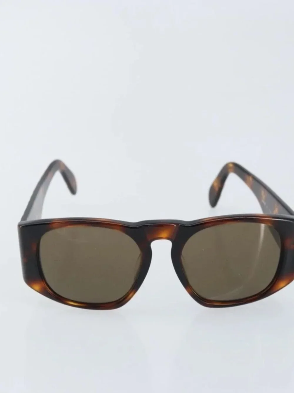 CHANEL COCO Mark Sunglasses plastic Brown 01450 91235 CC Auth BA11839